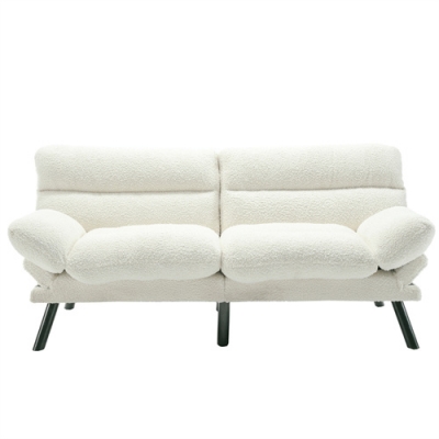 Loveseat Bedroom Living room furniture sofa with thick cushion Convertible Sofa bed Sleeper sofa with metal feet